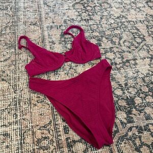 Abercrombie & Fitch Fuchsia Bikini Set